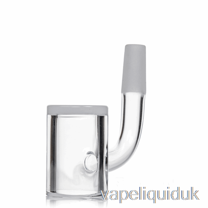 MJ Arsenal 10mm PREMIUM QUARTZ LARGE OPAQUE Bucket Banger Silver - HALF WELD Vape Juice